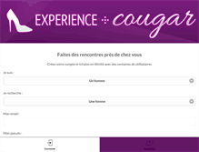 Tablet Screenshot of experiencecougar.com